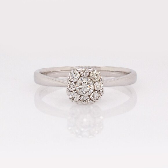 Natural Diamonds Ring in 14K Solid Gold | Engagement Ring | Fine Jewelry - Picture 6 of 9